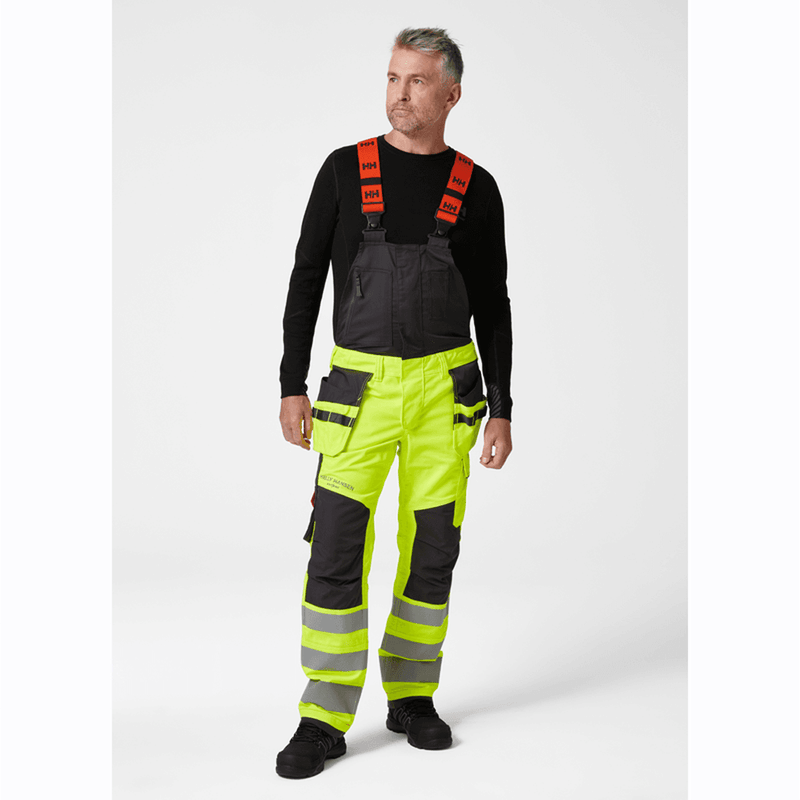 Helly Hansen 77520 Alna 2.0 Hi-Vis Construction Bib Pant Trousers - HI-VIS TROUSERS