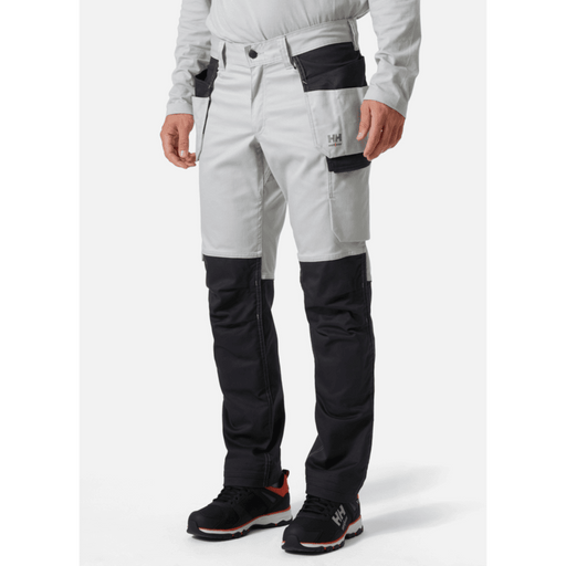Helly Hansen 77521 Manchester Holster Pocket Knee Pad Trousers Grey Fog - KNEE PAD TROUSERS