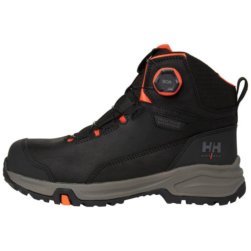 Helly Hansen 78443 Manchester LTR Mid BOA Waterproof S7S Safety Hiker Boot Black / Grey / UK 2 / EU 35 - Business & Industrial > Work Safety Protective Gear SALE FOOTWEAR