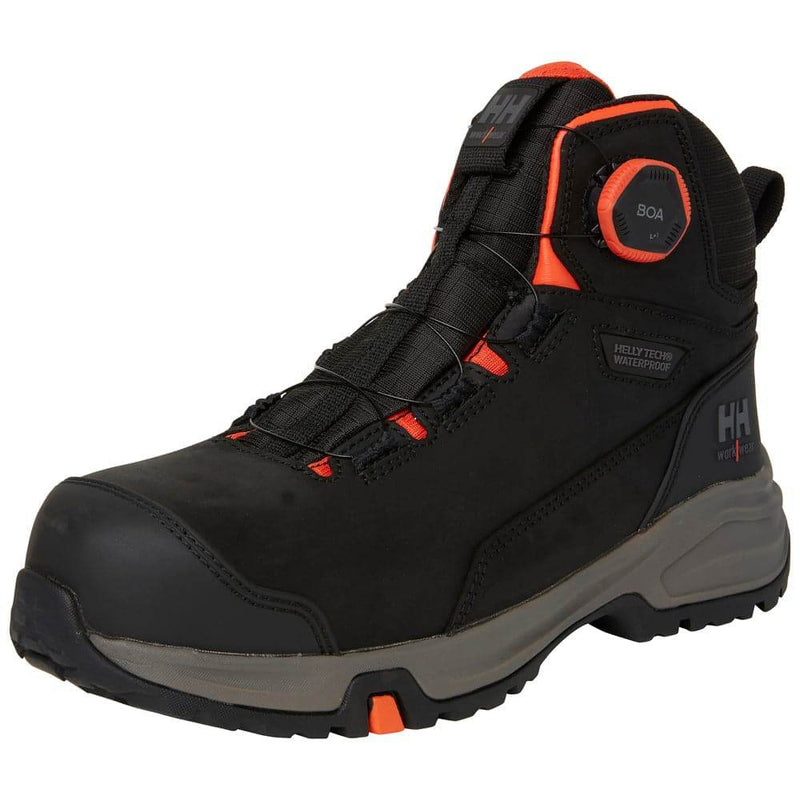 Helly Hansen 78443 Manchester LTR Mid BOA Waterproof S7S Safety Hiker Boot Black / Grey / UK 2 / EU 35 - Business & Industrial > Work Safety Protective Gear SALE FOOTWEAR