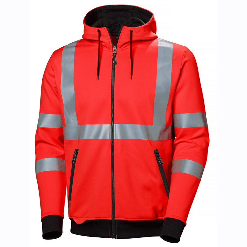 Helly Hansen 79094 Addvis Hi-Vis Stretch Zip Hoodie Sweatshirt - Apparel & Accessories HI-VIS SWEATSHIRTS & HOODIES