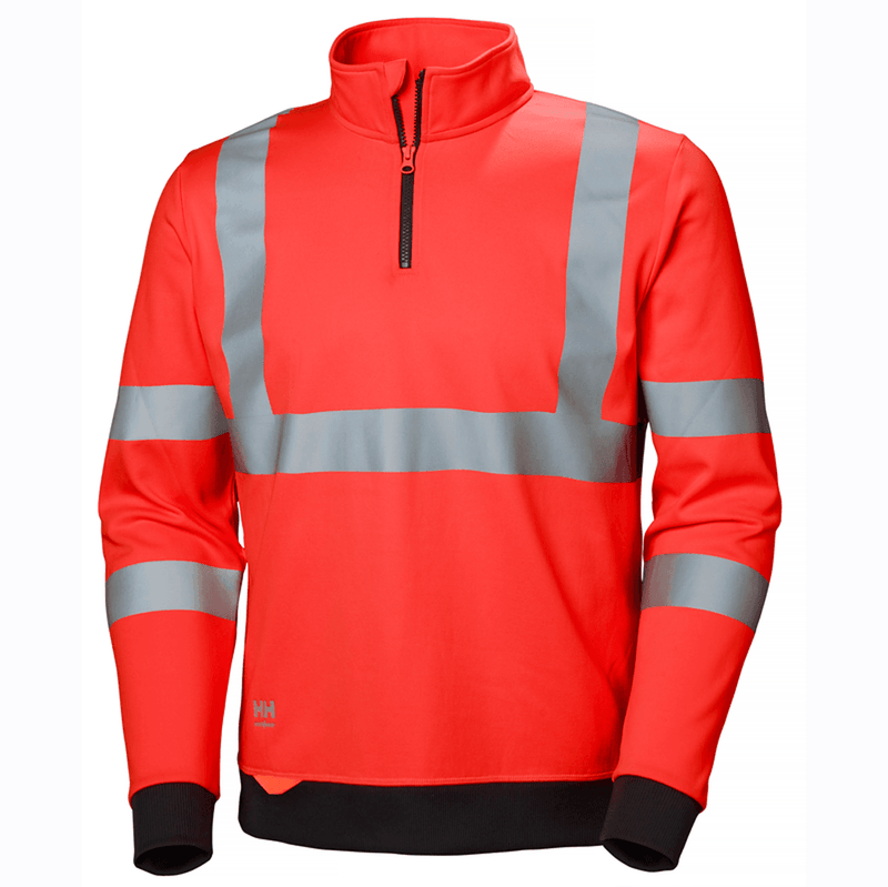 Helly Hansen Addvis Hi-Vis Half Zip Sweatshirt - HI-VIS SWEATSHIRTS & HOODIES
