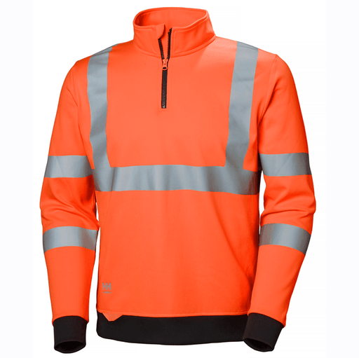 Helly Hansen Addvis Hi-Vis Half Zip Sweatshirt - HI-VIS SWEATSHIRTS & HOODIES