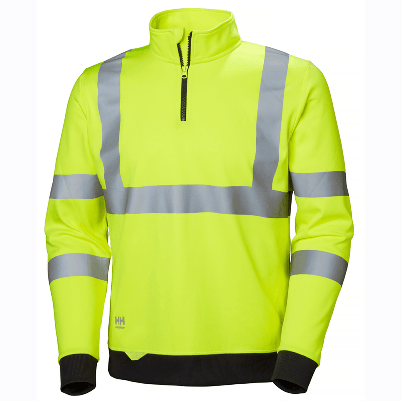 Helly Hansen Addvis Hi-Vis Half Zip Sweatshirt - HI-VIS SWEATSHIRTS & HOODIES