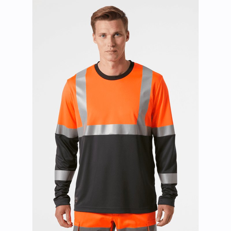 Helly Hansen 79255 Addvis Hi-Vis Longsleeve T-Shirt Top Class 1 - HI-VIS T-SHIRTS