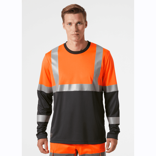 Helly Hansen 79255 Addvis Hi-Vis Longsleeve T-Shirt Top Class 1 - HI-VIS T-SHIRTS