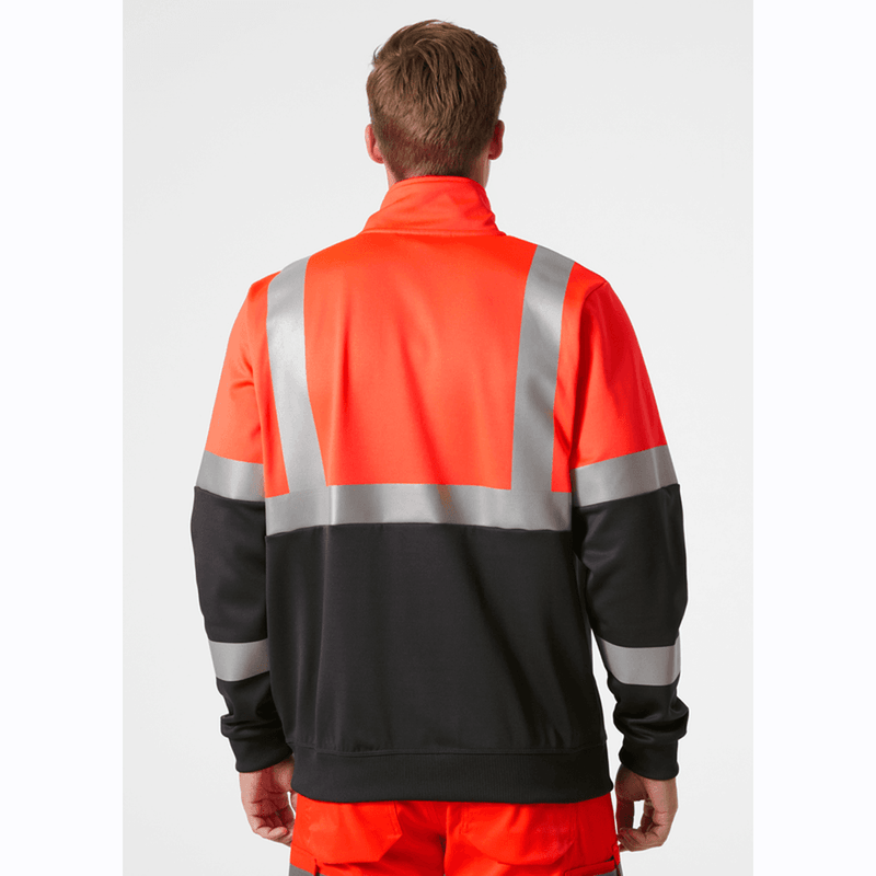 Helly Hansen 79257 Addvis Half Zip Two Tone Hi-Vis Sweatshirt Class 1 - HI-VIS SWEATSHIRTS & HOODIES