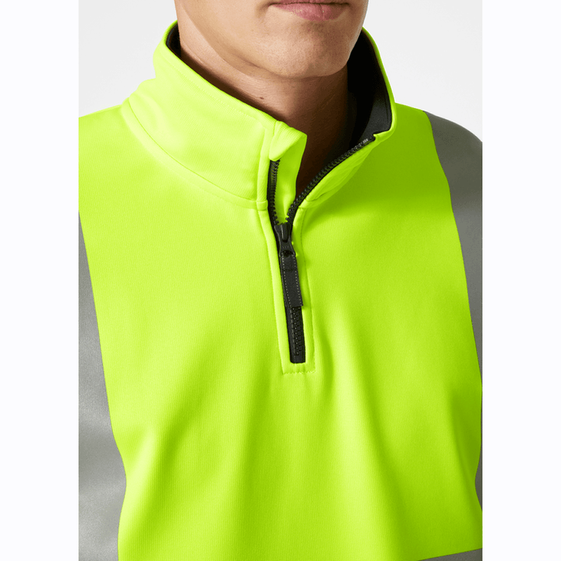 Helly Hansen 79257 Addvis Half Zip Two Tone Hi-Vis Sweatshirt Class 1 - HI-VIS SWEATSHIRTS & HOODIES