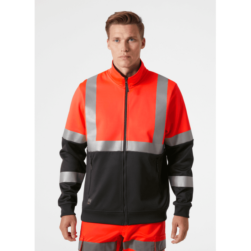 Helly Hansen 79258 Addvis Zip Sweatshirt Class 1 - HI-VIS SWEATSHIRTS & HOODIES
