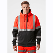 Helly Hansen 79259 Addvis Hi-Vis Zip Hoodie Sweatshirt - HI-VIS SWEATSHIRTS & HOODIES