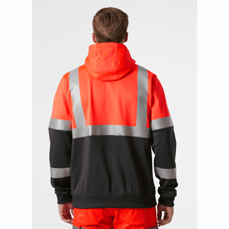 Helly Hansen 79259 Addvis Hi-Vis Zip Hoodie Sweatshirt - HI-VIS SWEATSHIRTS & HOODIES