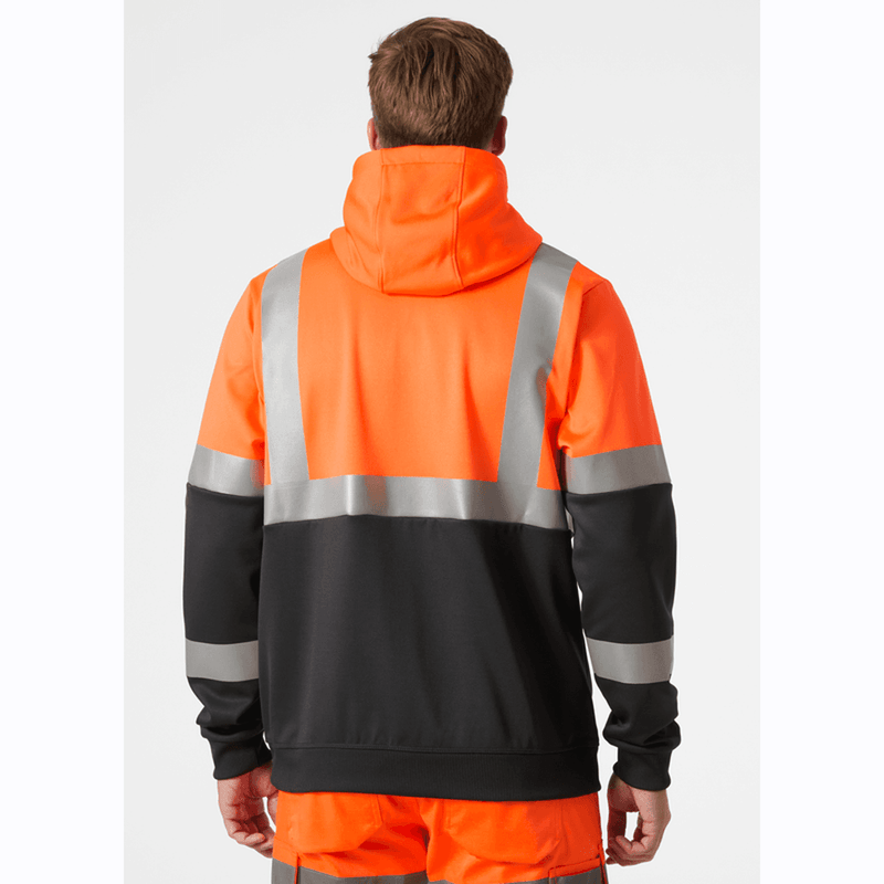 Helly Hansen 79259 Addvis Hi-Vis Zip Hoodie Sweatshirt - HI-VIS SWEATSHIRTS & HOODIES