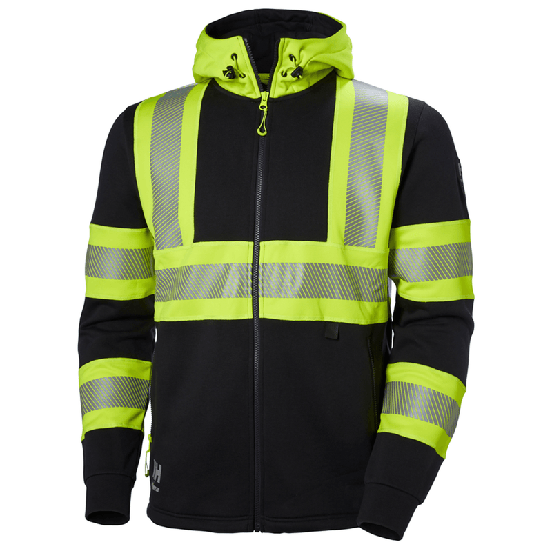Helly Hansen 79273 ICU Full Zip Hi-Vis Hoodie - HI-VIS SWEATSHIRTS & HOODIES