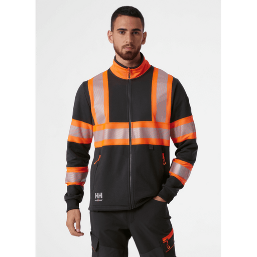 Helly Hansen 79274 ICU Hi-Vis Full Zip Sweatshirt - HI-VIS SWEATSHIRTS & HOODIES