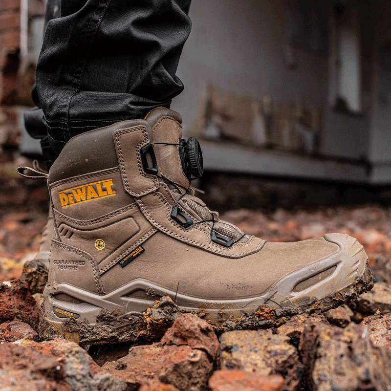 Dewalt Lander Leather Water-Resistant Composite BOA Safety Work Boots - Apparel & Accessories > Shoes > Boots SAFETY BOOTS