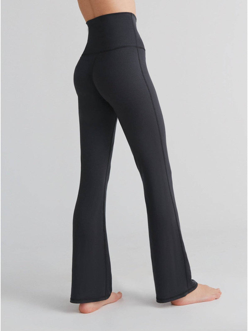 Tencel Flared Womens Black Work Leggings Trousers Sizes XS to XL - Sustainable Workwear Range