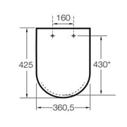 Roca Senso Soft Close Toilet Seat and Cover - White - Bathrooms