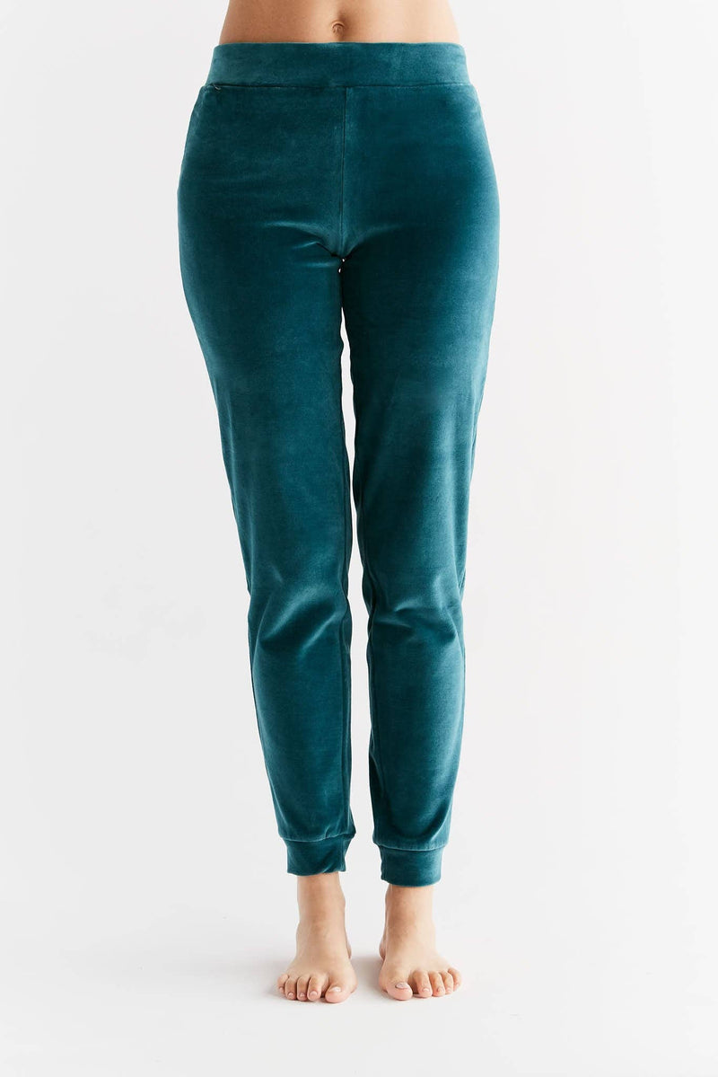 Organic Soft Fleece Cuffed Sweatpants: Womens