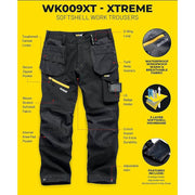 StandSafe WK009XT Xtreme Water Repellent Softshell Holster Pocket Work Trouser - Apparel & Accessories > Clothing > Uniforms > Contractor Pants & Coveralls KNEE PAD TROUSERS