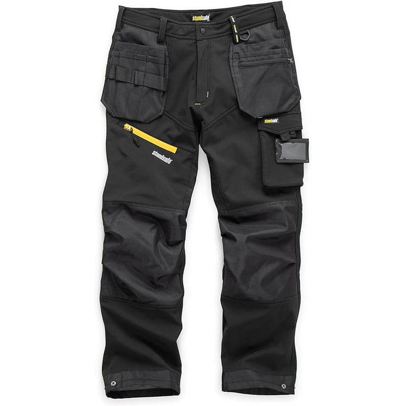 StandSafe WK009XT Xtreme Water Repellent Softshell Holster Pocket Work Trouser - Apparel & Accessories > Clothing > Uniforms > Contractor Pants & Coveralls KNEE PAD TROUSERS