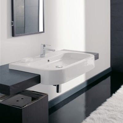 Debba Semi Recessed Basin - 1 Tap Hole - Bathrooms