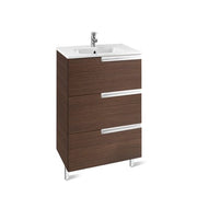 Victoria-N Unik 3 Drawer Vanity Unit With 600mm Basin - All Colours - Bathrooms