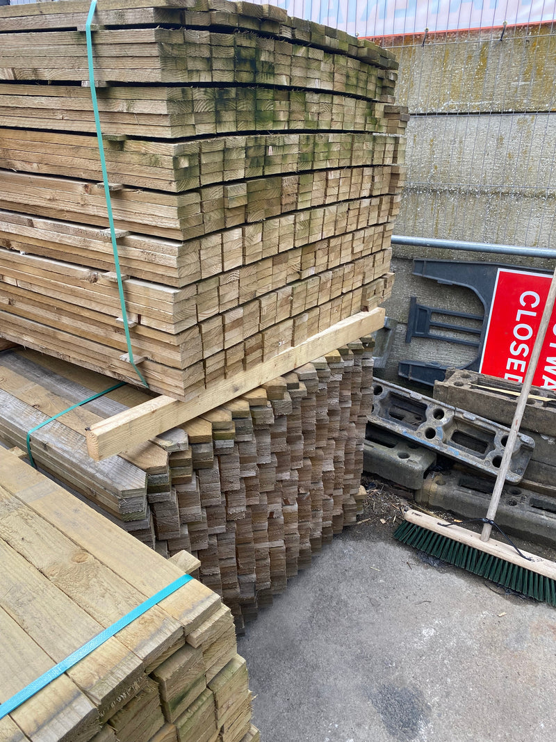 Picket Fence Palisade 22x75mm - 1.2m (4ft) Pointed Top Pickets 💥£1.50 Each💥 -