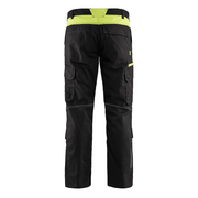 Blaklader 1448 Industry Stretch Kneepad Trousers Black/Hi-Vis Yellow - KNEE PAD TROUSERS