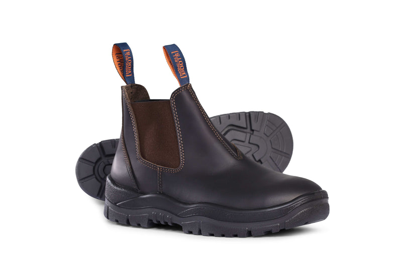 Mongrel 240090 Elastic Side V-Cut Boot Brown Work Boot