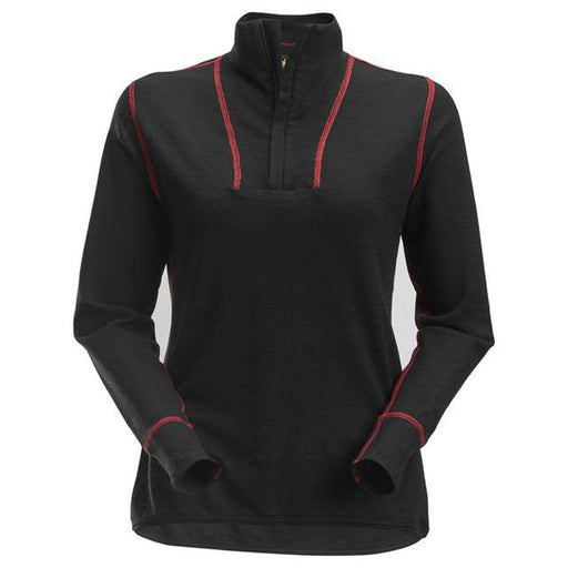 Snickers 9476 Protectwork Women's Half Zip Wool Long Sleeve Shirt - WOMENS THERMALS
