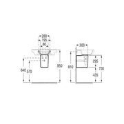 The Gap Ceramic Semi Pedestal - Bathrooms