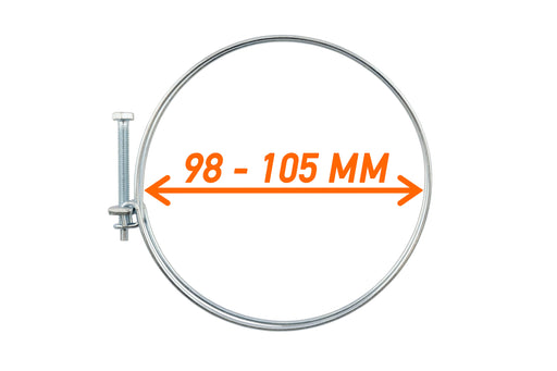 Double Wire Hose Clamp Galvanised 98mm-105mm - Home & Garden > Lawn & Garden > Watering & Irrigation > Garden Hose Fittings & Valves Tech Hose & Fittings