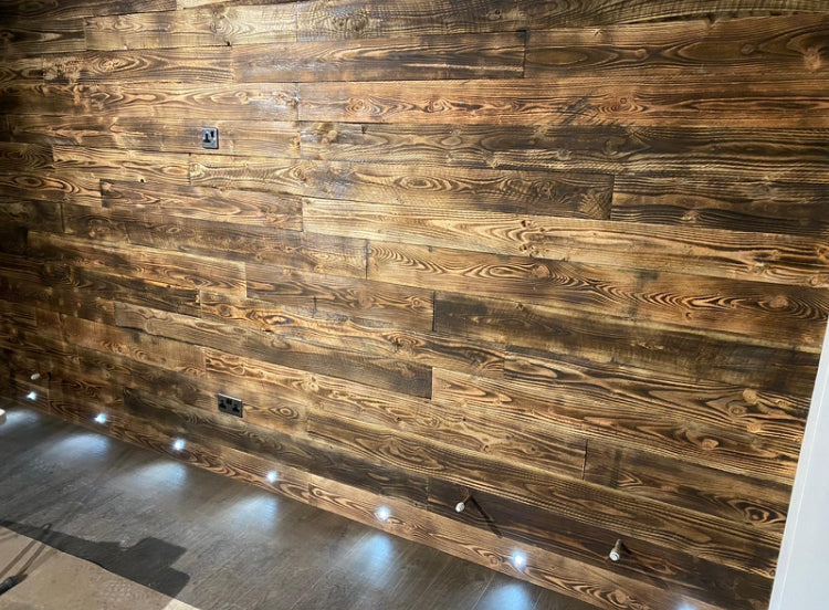 Bulk Buy Pack Of 50 Mixed Width Lengths Of Rustic Larch Planks - 3m Long x 5-12 Inch wide 💥£250 Inc Vat💥