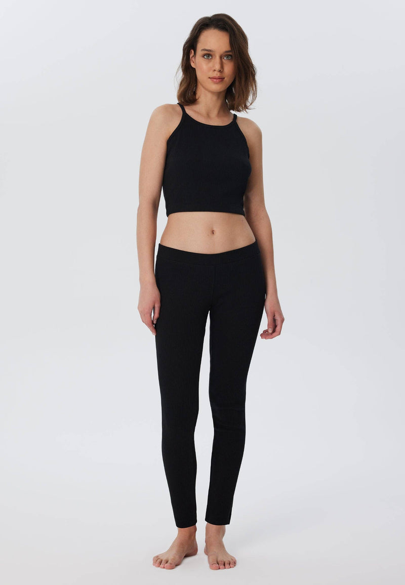 Organic Womens Ribbed Comfy Work Leggings - Sustainable Workwear Range