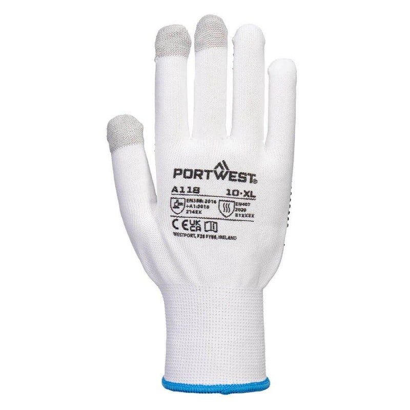 Portwest A118 Grip 13 PVC Dotted Touchscreen Gloves (Pk12) - GRIP PERFORMANCE GLOVES