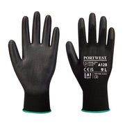Portwest A128 PU Palm Glove Latex Free (Retail Pack) - GENERAL HANDLING GLOVES
