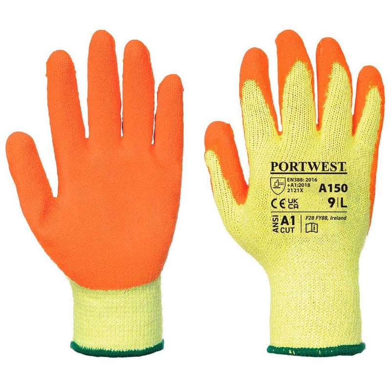 Portwest A150 Classic Grip Latex Glove - GRIP PERFORMANCE GLOVES