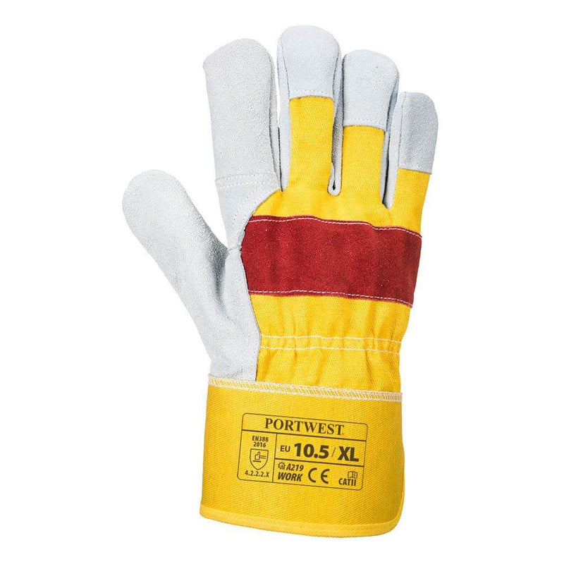Portwest A219 Classic Chrome Leather Rigger Glove - LEATHER & RIGGER GLOVES