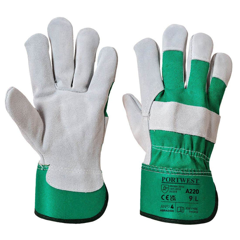 Portwest A220 Premium Chrome Rigger Gloves - LEATHER & RIGGER GLOVES