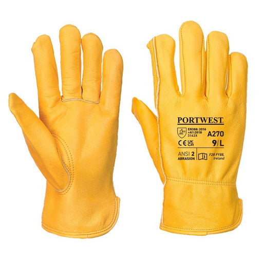 Portwest A270 Classic Leather Driver Glove - LEATHER & RIGGER GLOVES