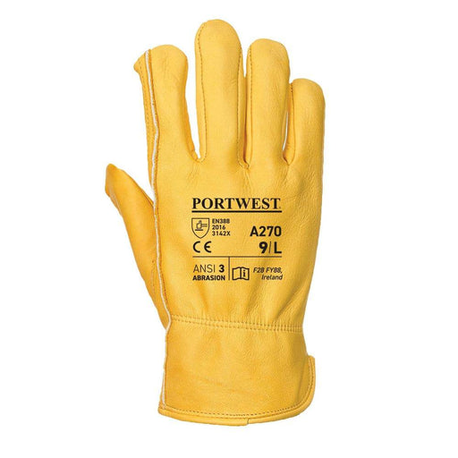Portwest A270 Classic Leather Driver Glove - LEATHER & RIGGER GLOVES