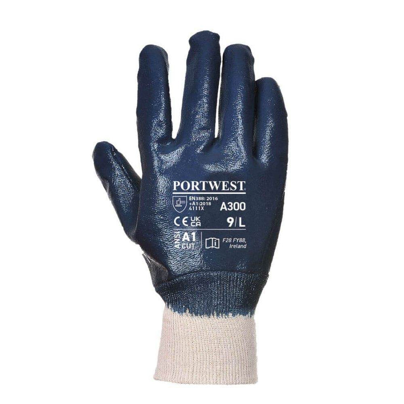 Portwest A300 Nitrile Knitwrist Gloves - LIQUID PROTECTION GLOVES