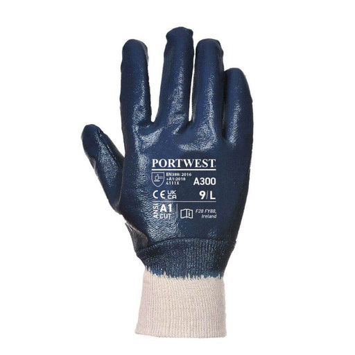 Portwest A300 Nitrile Knitwrist Gloves - LIQUID PROTECTION GLOVES