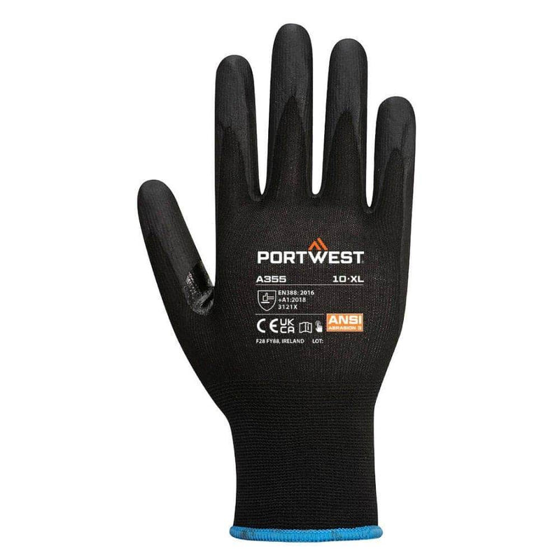 Portwest A355 NPR15 Nitrile Foam Touchscreen Glove (Pk12) - GENERAL HANDLING GLOVES