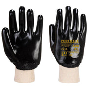 Portwest A400 PVC Knitwrist Gloves - LIQUID PROTECTION GLOVES