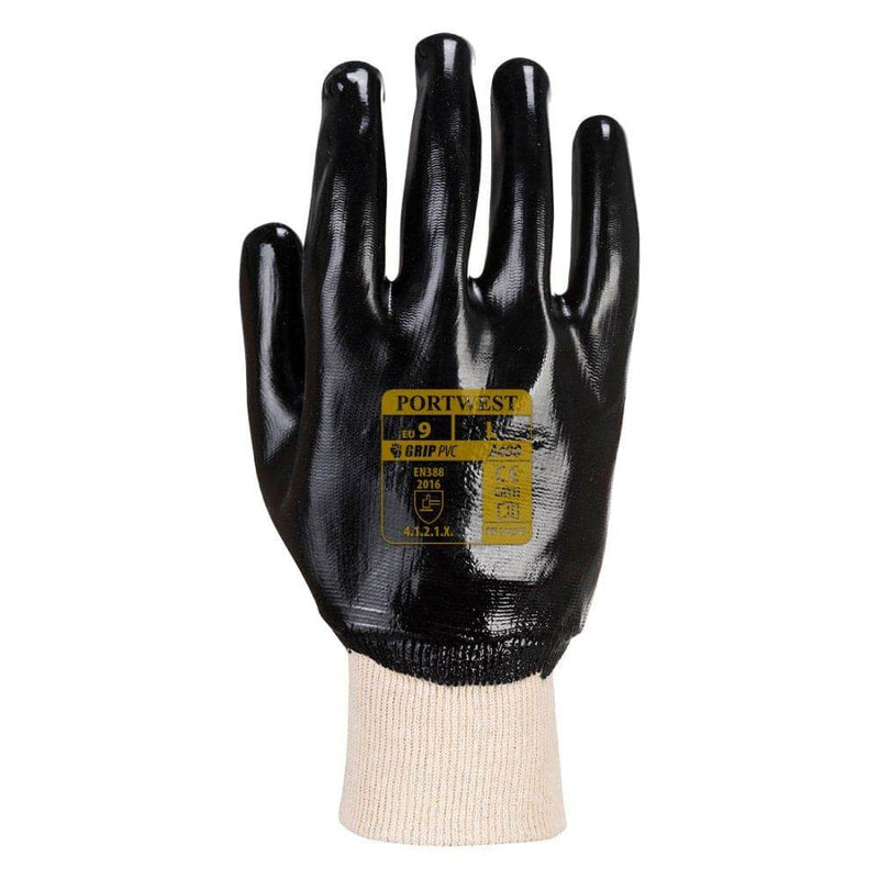 Portwest A400 PVC Knitwrist Gloves - LIQUID PROTECTION GLOVES