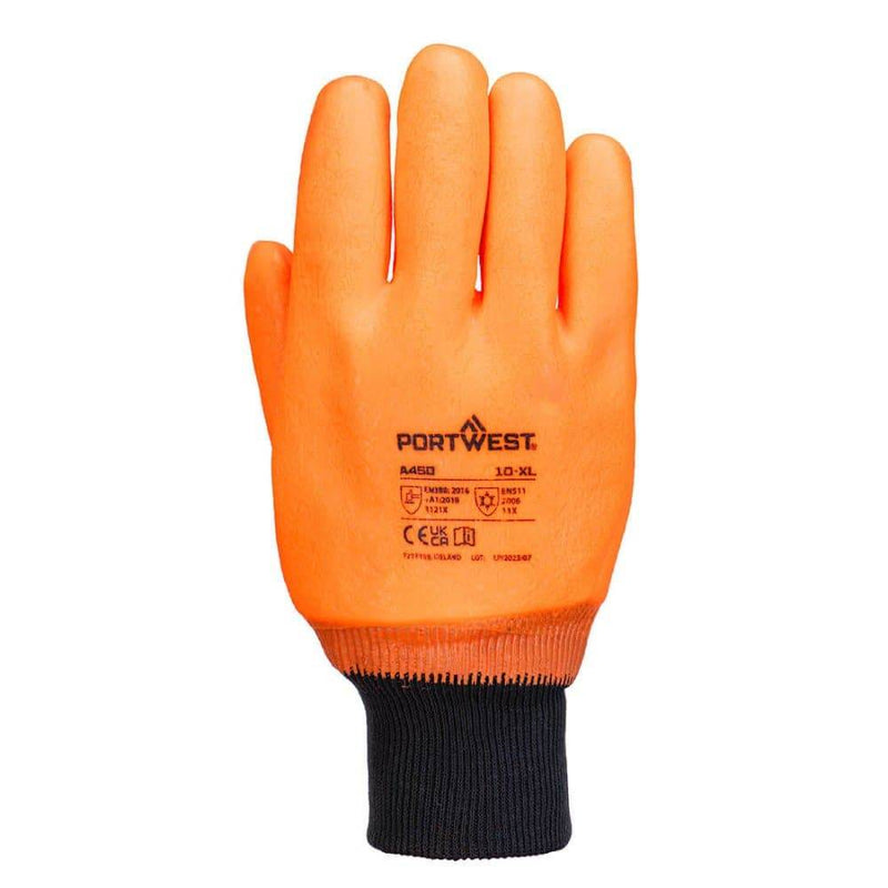 Portwest A450 Weatherproof Hi-Vis Glove - LIQUID PROTECTION GLOVES