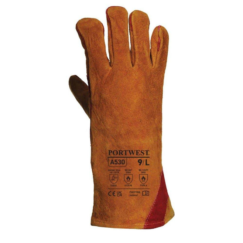 Portwest A530 Reinforced Welding Gauntlet - WELDERS GLOVES