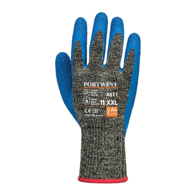 Portwest A611 Aramid HR Cut Latex Glove - CUT GLOVES