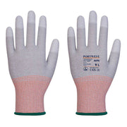 Portwest A696 LR13 ESD PU Fingertip Cut Gloves (Pk12) - ESD GLOVES
